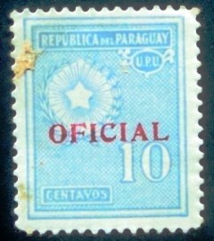 Selo postal do Paraguai de 1935 10c Blue