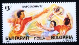 Selo postal da Bulgária de 1990 Handball