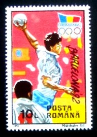 Selo postal da Romênia de 1992 Summer Olympics Barcelona 1992