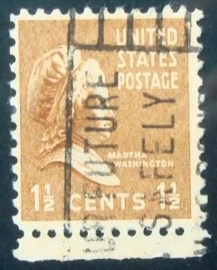 Selo postal dos Estados Unidos de 1938 Martha Washington