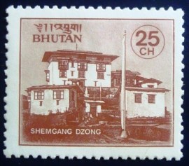 Selo postal do Bhutan de 1984 Shemgang