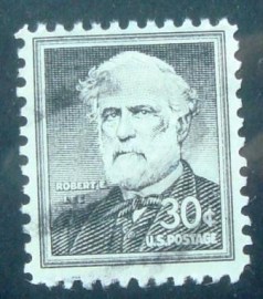 Selo postal dos Estados Unidos de 1955 General Robert E. Lee