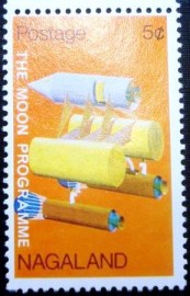 Selo postal de Nagaland de 1971 The Moon Programme