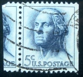 Selo postal dos Estados Unidos de 1962 George Washington b