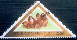Selo postal do Benin de 1998 Quartz