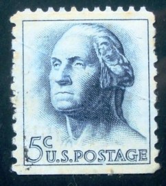 Selo postal dos Estados Unidos de 1962 George Washington Eu