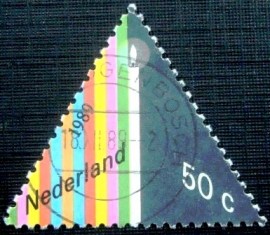 Selo postal da Holanda de 1989 Candle