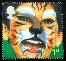 Selo postal do Reino Unido de 2001 Tiger
