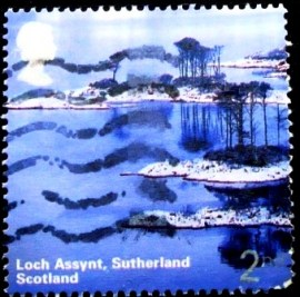 Selo postal do Reino Unido de 2003 Loch Assynt