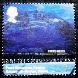 Selo postal do Reino Unido de 2004 Barmouth Bridge