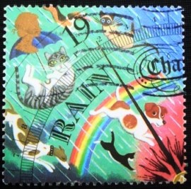 Selo postal do Reino Unido de 2001 Rain