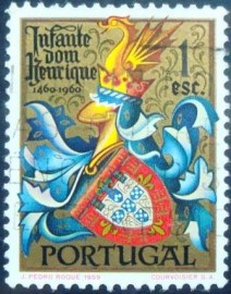 Selo postal de Portugal de 1960 Coat of Arms of Henry the Navigator