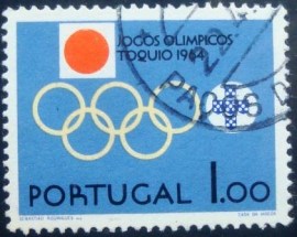Selo postal de Portugal de 1964 Olympic Games Tokyo