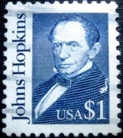 Selo postal dos Estados Unidos de 1989 Johns Hopkins U