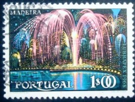 Selo postal de Portugal de 1968 Fireworks over Funchal - 1061 U