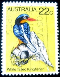 Selo postal Austrália 1980 Buff-brested Paradise Kingfisher - 705 U