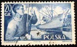 Selo postal da Polônia de 1956 S.S.Pokoj