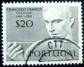 Selo postal de Portugal de 1971 Francisco Franco - perf 11½ x 12½