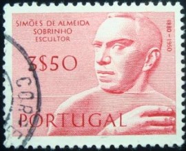 Selo postal de Portugal de 1971 Simoes de Almeida Sobrinho
