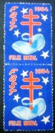 Selo Cinderela do Brasil emitido em 1954 - FBST PR MV