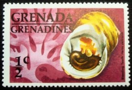 Selo postal de Granada Granadinas de 1976 Bleeding Tooth Nerite