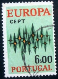 Selo postal de Portugal de 1972  C.E.P.T.Stars 3$50 - 1168 U