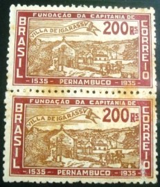 Par de selos de 1935 Cidade de Igarassi 200
