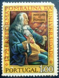 Selo postal de Portugal de 1972 Marquis de Pombal - 1178 U