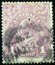 Selo postal da Austrália de 1922 Rei George V