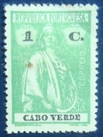 Selo postal de Cabo Verde de 1914 - 143 N