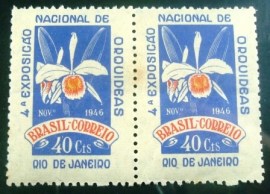 Par de selos postais COMEMORATIVOS do Brasil 1946 - C 224 N