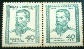 Par de selos postais COMEMORATIVOS do Brasil 1946 - C 225 M