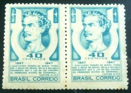 Par de selos postais COMEMORATIVOS do Brasil 1947 - C 227 M