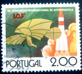 Selo postal de Portugal de 1975 Icarus and Rocket - 1291 U
