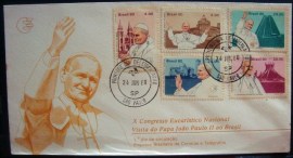 Envelope de 1º Dia de Circulação do Brasil de 1980 João Paulo II