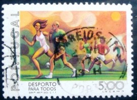 Selo postal de Portugal de 1978 Running