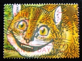 Selo postal do Reino Unido de 1980 Cheshire Cat