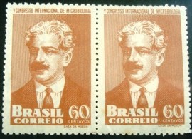 Par de selos postais COMEMORATIVOS do Brasil 1950 - C 255 M