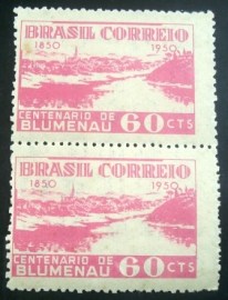 Par de selos postais COMEMORATIVOS do Brasil 1950 - C 256 M V
