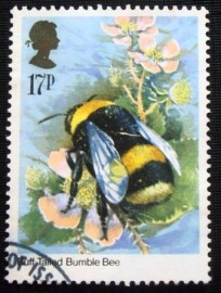 Selo postal do Reino Unido de 1985 Buff-tailed Bumblebee