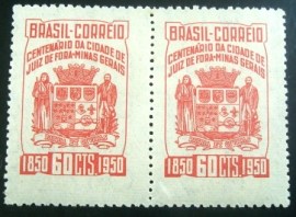 Par de selos postais COMEMORATIVOS do Brasil 1950 - C 258 M