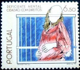 Selo postal de Portugal de 1979 Pregnant Woman - 1430 U