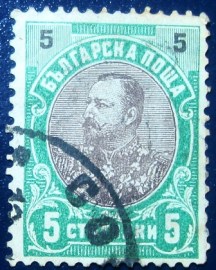 Selo postal da Bulgária de 1901 Prince Ferdinand I 5