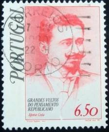 Selo postal de Portugal de 1978 Afonso Costa
