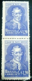 Par de selos postais COMEMORATIVOS do Brasil 1952 - C 281 N V