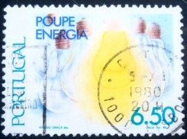 Selo postal de Portugal de 1980 Save energy