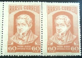 Par de selos postais COMEMORATIVOS do Brasil 1952 - C 288 M