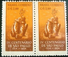 Par de selos postais COMEMORATIVOS do Brasil 1953 - C 293 M