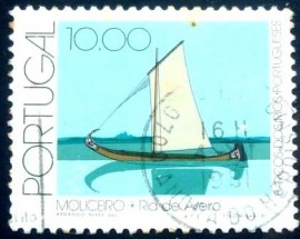 Selo postal de Portugal de 1981 Moliceiro - 1518 U