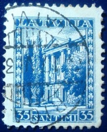 Selo postal da Letônia de 1934 Government Palace